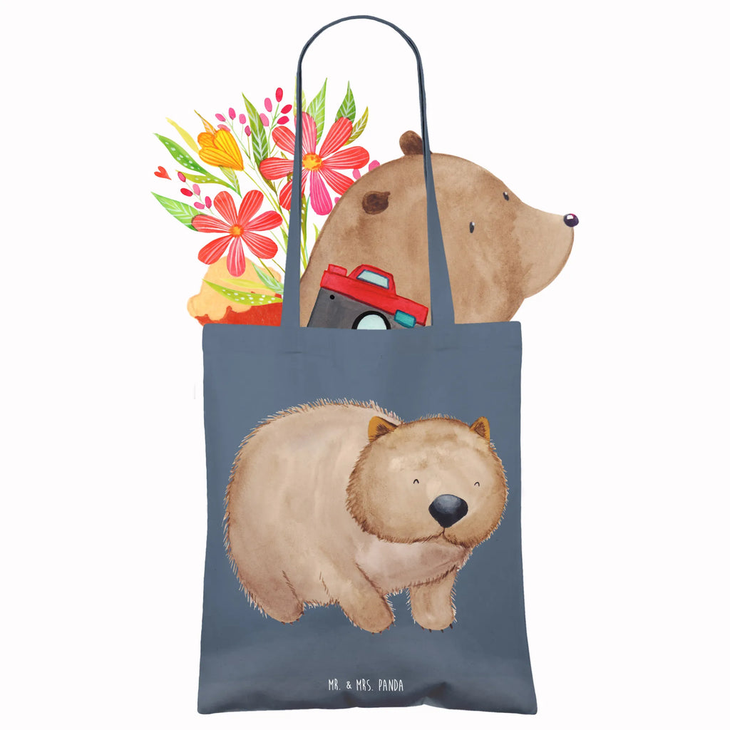 Tote bag Wombat cotton bag, jute bag, pouch, bag, Carrier bag, shopper, shoulder bag, cloth bag, shopping bag, small animals, cute, funny, cute animal motives, hand drawn, small world, funny sayings, good mood, happy, gifts, gift ideas, special gifts, animal lover, card, life is beautiful, Wombat, Australia, motivation, saying