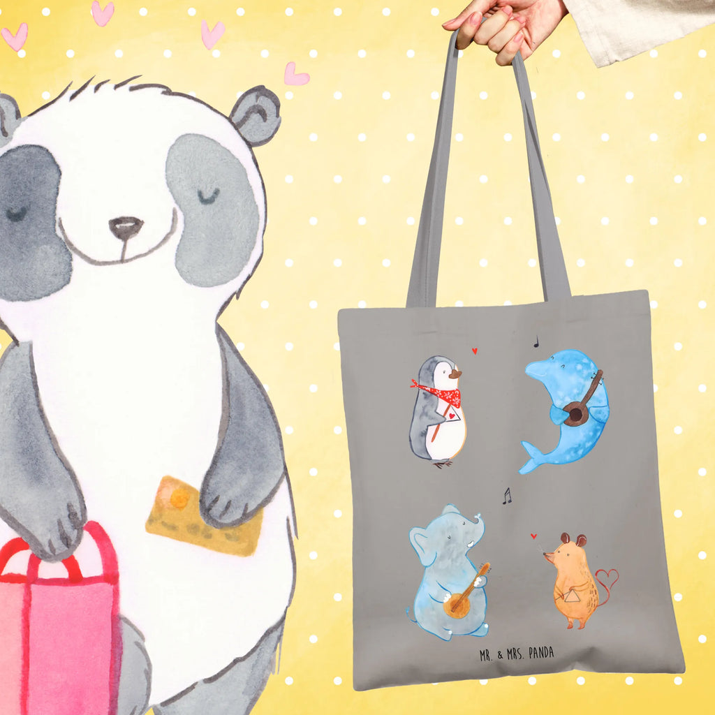 Torba Wielki zespół Beuteltasche, Stoffbeutel, Tasche, Jutebeutel, Tragetasche, Beutel, Badetasche, Strandtasche, Einkaufstüte, Umhängetasche, Laptoptasche, Jutetasche, Schultertasche, Einkaufstasche, Stofftasche, Shopper, Tiermotive, Gute Laune, lustige Sprüche, Tiere, Hund, Gitarre, Musikanten, Maus, Elefant, Triangel, Musik, Pinguin, Band, Delfin