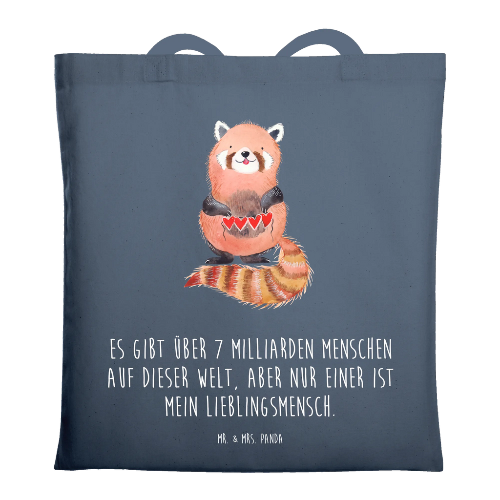 Tote bag red panda Stoffbeutel, Beuteltasche, Shopper, Einkaufstüte, Beutel, Umhängetasche, Einkaufstasche, Badetasche, Stofftasche, Jutebeutel, Schultertasche, Tragetasche, Laptoptasche, Jutetasche, Tasche, Strandtasche, Tiermotive, Gute Laune, lustige Sprüche, Tiere, Panda, Rot, Liebling, Lieblingsmensch, Liebe, Herz