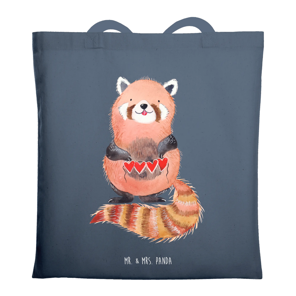 Tote bag red panda Stoffbeutel, Beuteltasche, Shopper, Einkaufstüte, Beutel, Umhängetasche, Einkaufstasche, Badetasche, Stofftasche, Jutebeutel, Schultertasche, Tragetasche, Laptoptasche, Jutetasche, Tasche, Strandtasche, Tiermotive, Gute Laune, lustige Sprüche, Tiere, Panda, Rot, Liebling, Lieblingsmensch, Liebe, Herz