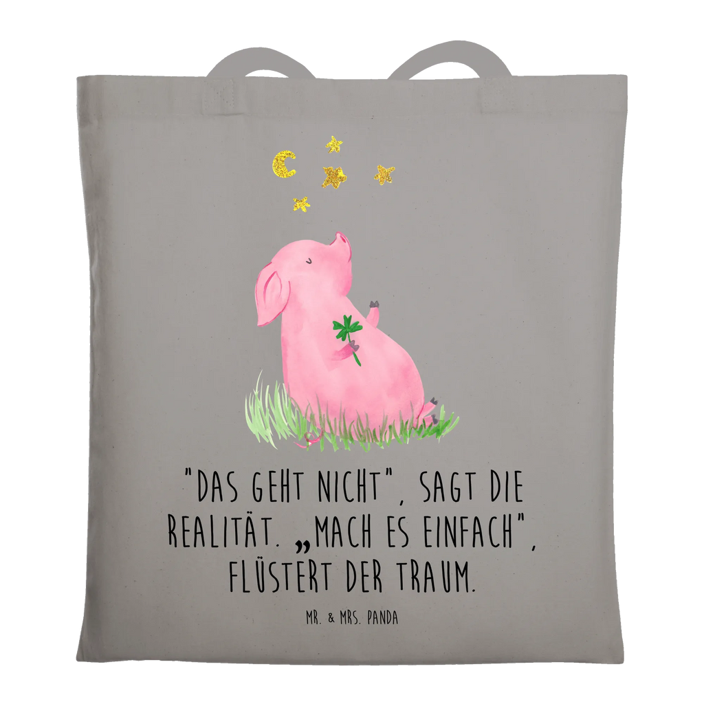 Tote bag Pig Luck cloth bag, bag, shopper, shopping bag, jute bag, pouch, Carrier bag, shoulder bag, cotton bag, small animals, cute, funny, cute animal motives, hand drawn, small world, funny sayings, good mood, happy, gifts, gift ideas, special gifts, animal lover, card, motivation, goals, lucky charm, asterisks, piglet, pig, stars, Lucky bastard. Luck, dreams