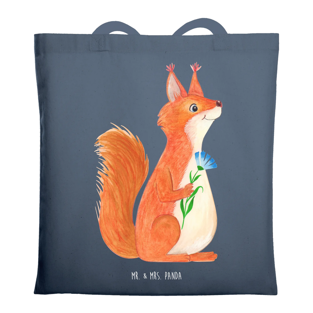 Tote bag Squirrel flower pouch, cotton bag, Carrier bag, cloth bag, shopper, bag, shoulder bag, jute bag, shopping bag, small animals, cute, funny, cute animal motives, hand drawn, small world, funny sayings, good mood, happy, gifts, gift ideas, special gifts, animal lover, card, positive saying, fun, Squirrel, laughter, saying decoration, squirrel, motivation pictures, happy saying, motivation sayings