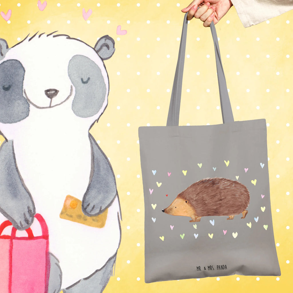 Tote bag Hedgehog hearts