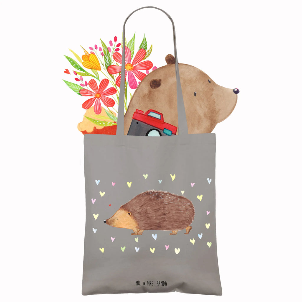Tote bag Hedgehog hearts