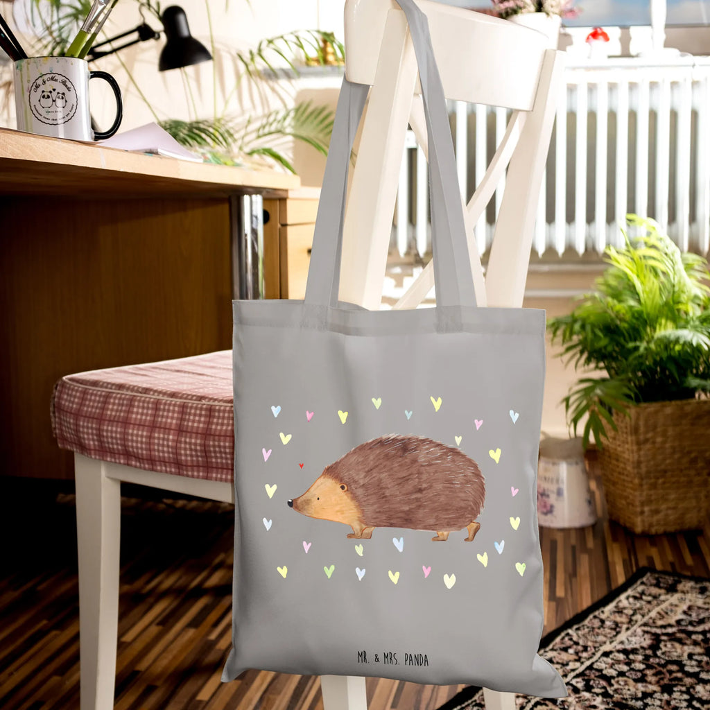 Tote bag Hedgehog hearts