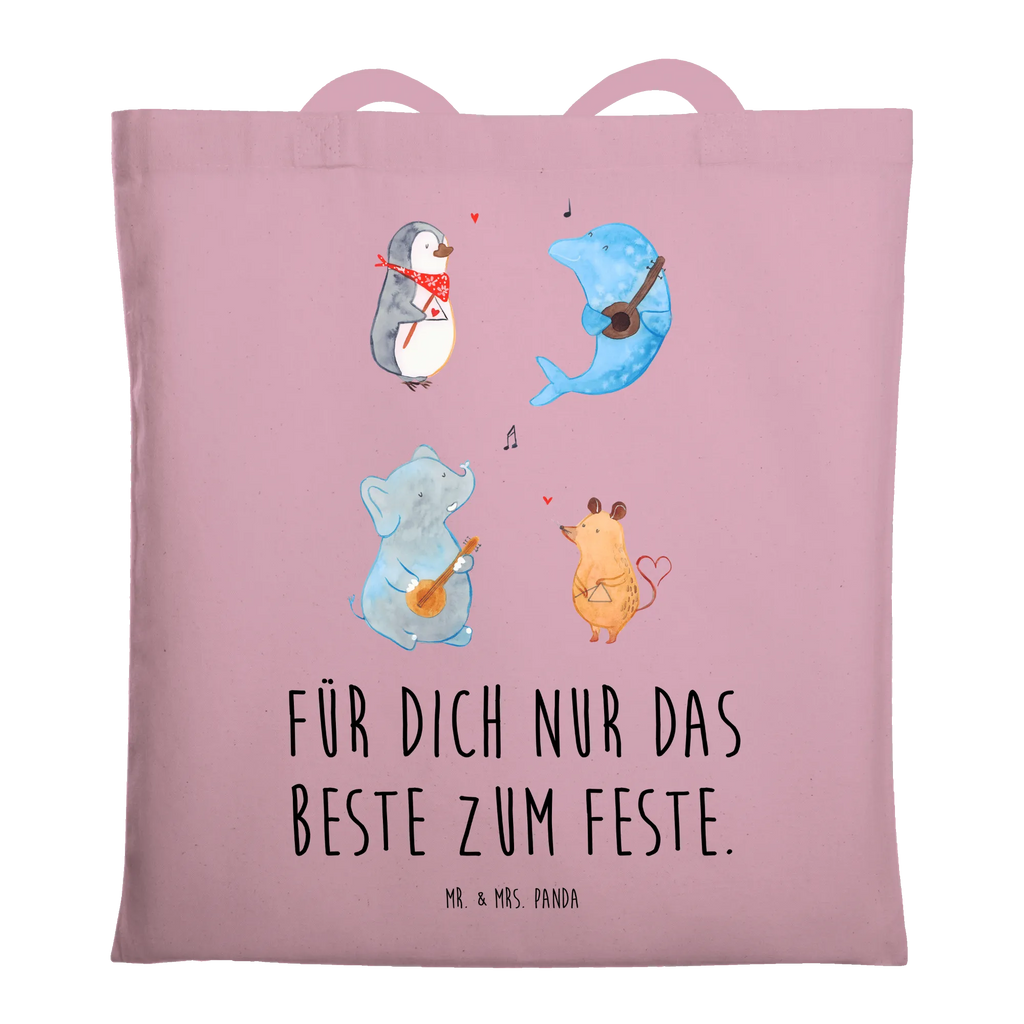 Torba Wielki zespół Beuteltasche, Stoffbeutel, Tasche, Jutebeutel, Tragetasche, Beutel, Badetasche, Strandtasche, Einkaufstüte, Umhängetasche, Laptoptasche, Jutetasche, Schultertasche, Einkaufstasche, Stofftasche, Shopper, Tiermotive, Gute Laune, lustige Sprüche, Tiere, Hund, Gitarre, Musikanten, Maus, Elefant, Triangel, Musik, Pinguin, Band, Delfin