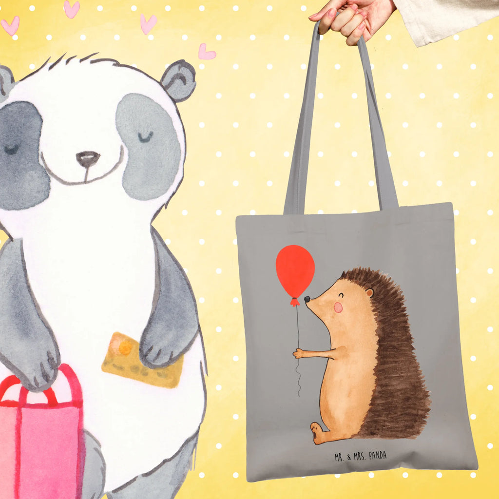 Tragetasche Igel Luftballon Jutetasche, Einkaufstasche, Stoffbeutel, Schultertasche, Laptoptasche, Beuteltasche, Tasche, Umhängetasche, Badetasche, Shopper, Stofftasche, Jutebeutel, Einkaufstüte, Tragetasche, Strandtasche, Beutel, Tiermotive, Gute Laune, lustige Sprüche, Tiere, Geburtstagskind, Geburtstag, Happy Birthday, Herzlichen Glückwunsch, Ballon, Glückwunsch, Igel