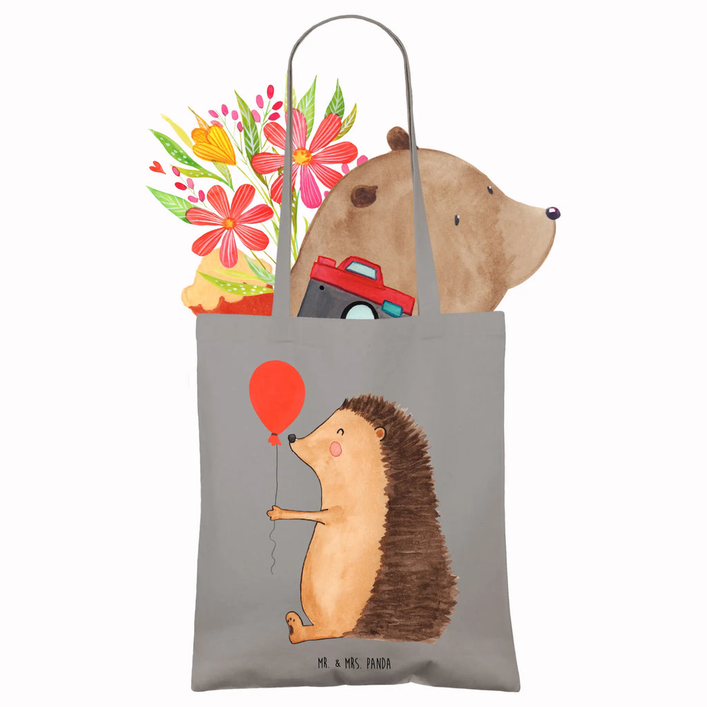 Tragetasche Igel Luftballon Jutetasche, Einkaufstasche, Stoffbeutel, Schultertasche, Laptoptasche, Beuteltasche, Tasche, Umhängetasche, Badetasche, Shopper, Stofftasche, Jutebeutel, Einkaufstüte, Tragetasche, Strandtasche, Beutel, Tiermotive, Gute Laune, lustige Sprüche, Tiere, Geburtstagskind, Geburtstag, Happy Birthday, Herzlichen Glückwunsch, Ballon, Glückwunsch, Igel