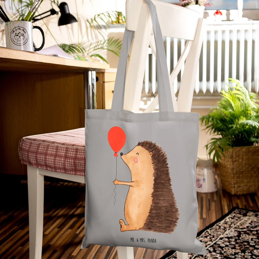 Tragetasche Igel Luftballon Jutetasche, Einkaufstasche, Stoffbeutel, Schultertasche, Laptoptasche, Beuteltasche, Tasche, Umhängetasche, Badetasche, Shopper, Stofftasche, Jutebeutel, Einkaufstüte, Tragetasche, Strandtasche, Beutel, Tiermotive, Gute Laune, lustige Sprüche, Tiere, Geburtstagskind, Geburtstag, Happy Birthday, Herzlichen Glückwunsch, Ballon, Glückwunsch, Igel