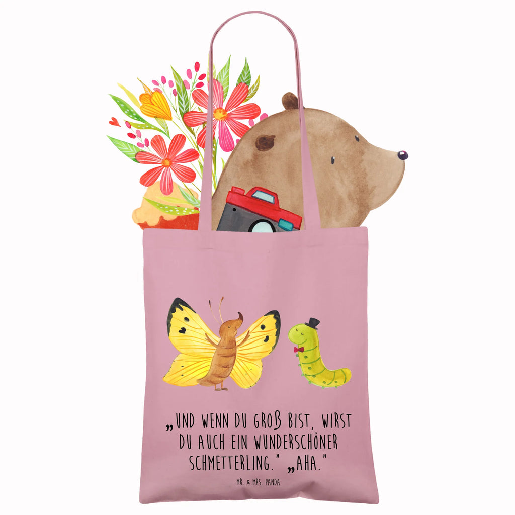 Tote bag Caterpillar butterfly jute bag, cotton bag, shopping bag, bag, shoulder bag, pouch, Carrier bag, cloth bag, shopper, small animals, cute, funny, cute animal motives, hand drawn, small world, funny sayings, good mood, happy, gifts, gift ideas, special gifts, animal lover, card, butterfly, growing up, cocoon, hat, lemon butterfly, beauty, development, Caterpillar