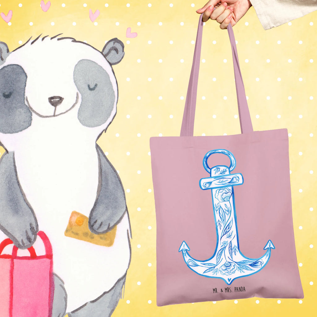 Tote bag anchor Blue cloth bag, Carrier bag, shopper, cotton bag, shoulder bag, shopping bag, jute bag, pouch, bag, small animals, cute, funny, cute animal motives, hand drawn, small world, funny sayings, good mood, happy, gifts, gift ideas, special gifts, animal lover, card