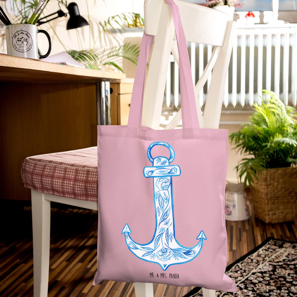 Tote bag anchor Blue cloth bag, Carrier bag, shopper, cotton bag, shoulder bag, shopping bag, jute bag, pouch, bag, small animals, cute, funny, cute animal motives, hand drawn, small world, funny sayings, good mood, happy, gifts, gift ideas, special gifts, animal lover, card