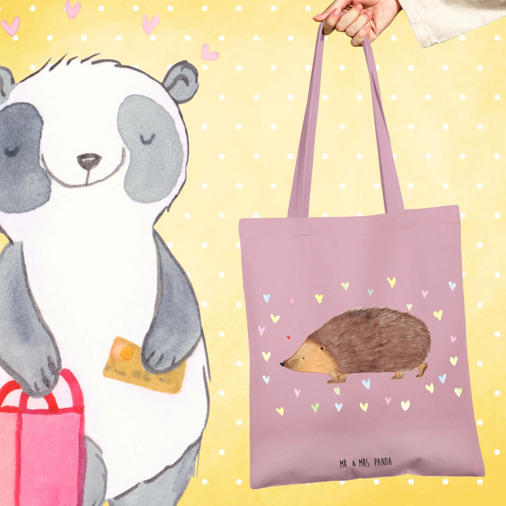 Tote bag Hedgehog hearts