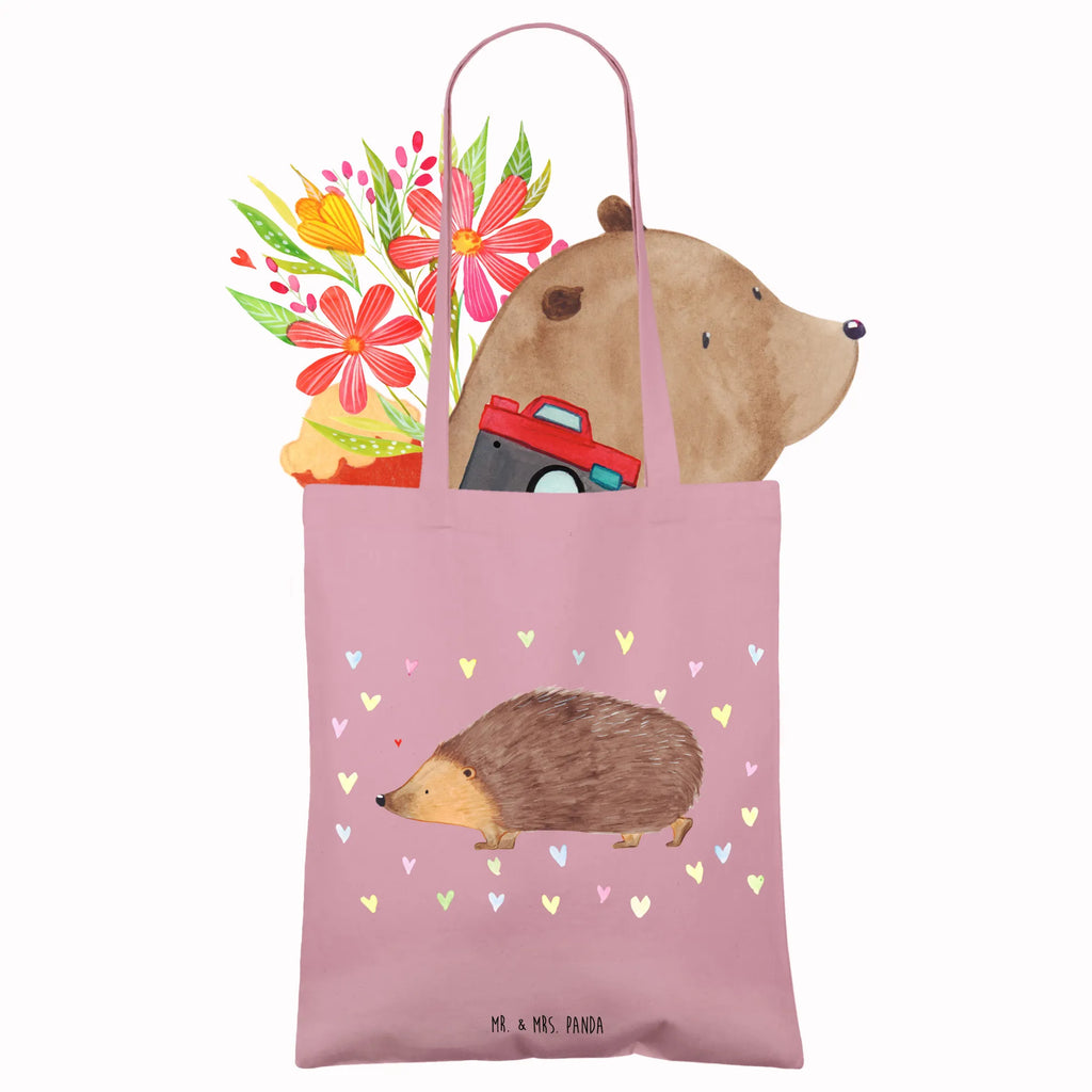 Tote bag Hedgehog hearts