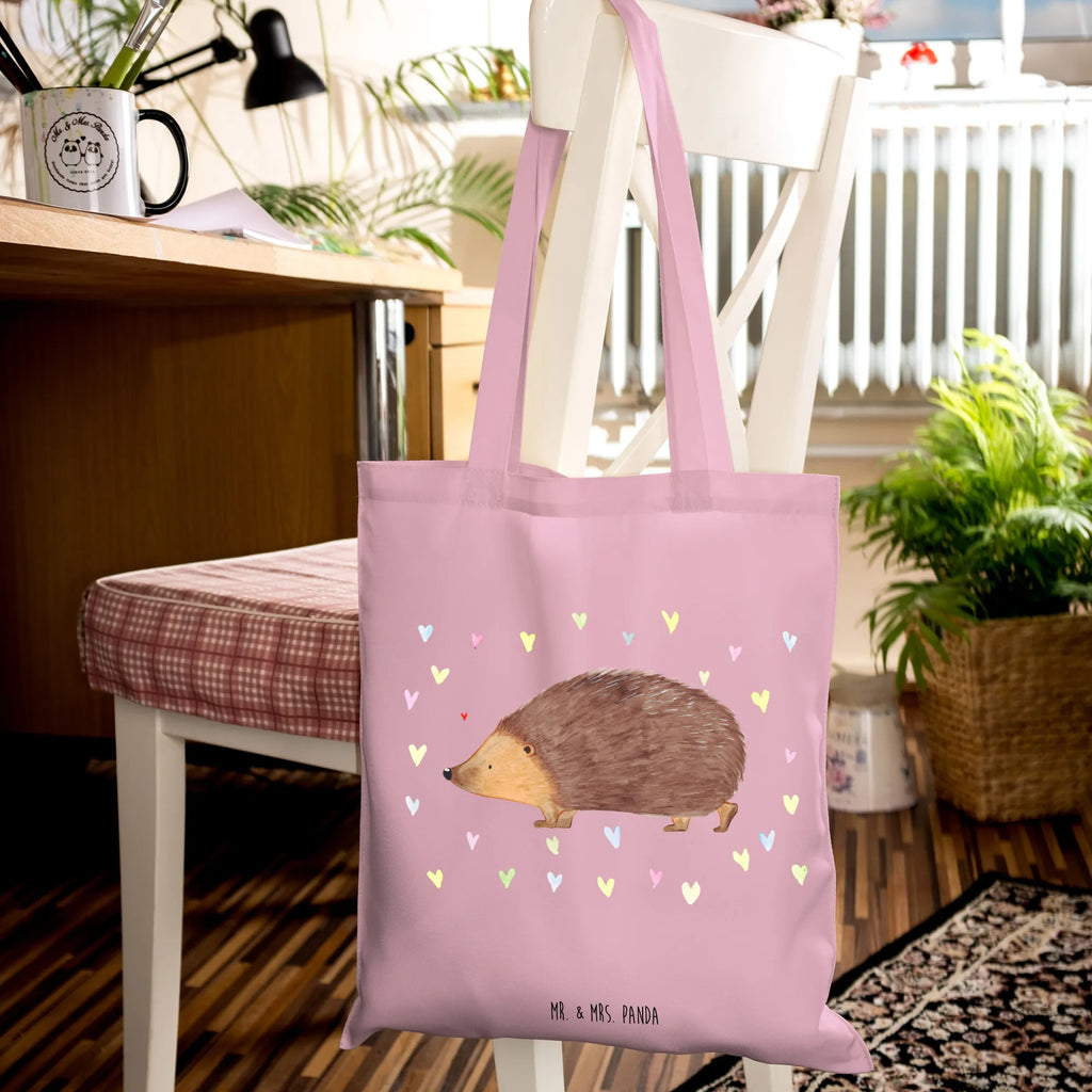 Tote bag Hedgehog hearts
