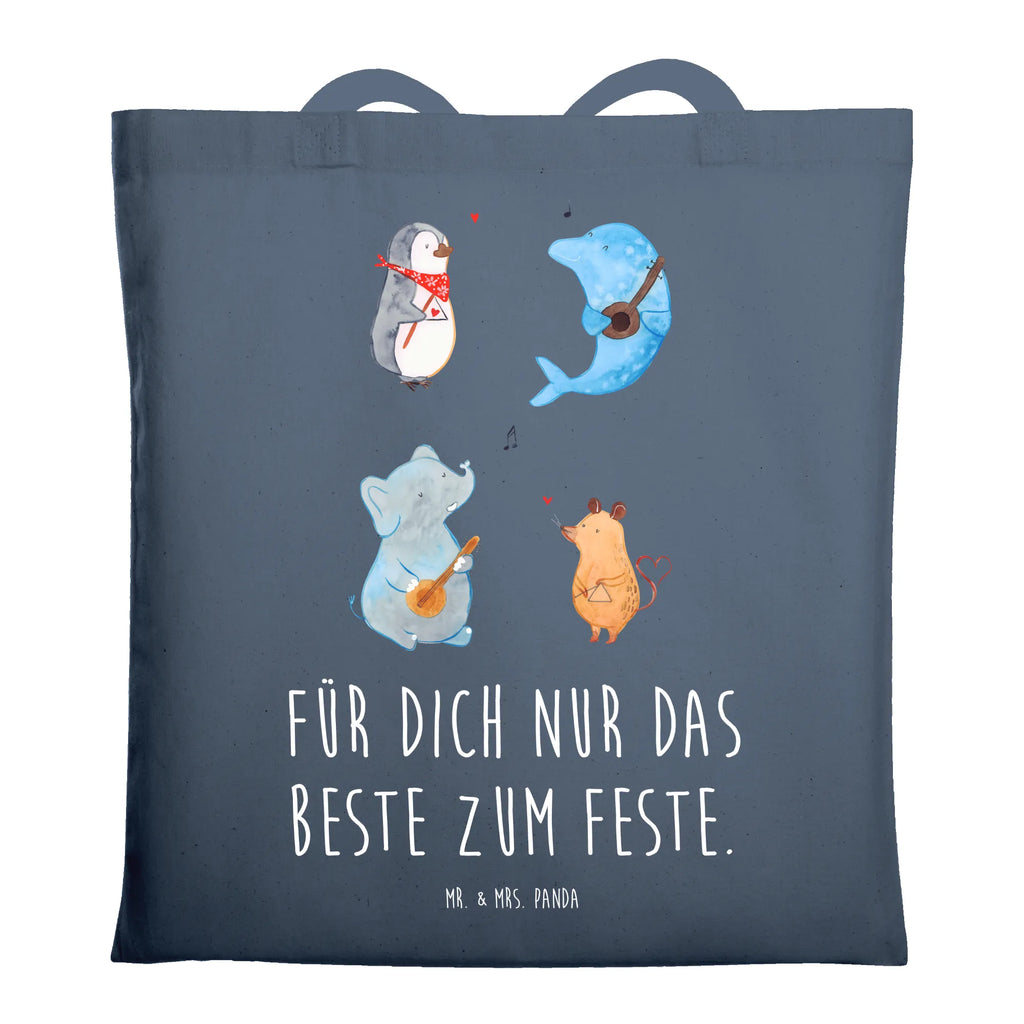 Torba Wielki zespół Beuteltasche, Stoffbeutel, Tasche, Jutebeutel, Tragetasche, Beutel, Badetasche, Strandtasche, Einkaufstüte, Umhängetasche, Laptoptasche, Jutetasche, Schultertasche, Einkaufstasche, Stofftasche, Shopper, Tiermotive, Gute Laune, lustige Sprüche, Tiere, Hund, Gitarre, Musikanten, Maus, Elefant, Triangel, Musik, Pinguin, Band, Delfin