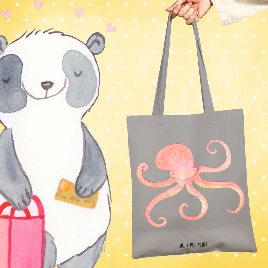 Tote bag Squid Schultertasche, Einkaufstüte, Beutel, Tasche, Strandtasche, Shopper, Einkaufstasche, Stoffbeutel, Stofftasche, Jutebeutel, Umhängetasche, Jutetasche, Beuteltasche, Laptoptasche, Badetasche, Tragetasche, Tiermotive, Gute Laune, lustige Sprüche, Tiere, Tintenfisch, Meerestier, Krake, Meer, Ozean, Wasser, Arme