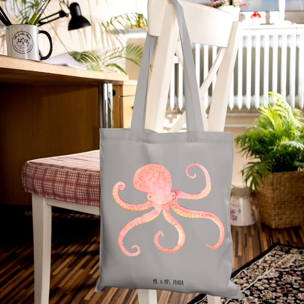 Tote bag Squid Schultertasche, Einkaufstüte, Beutel, Tasche, Strandtasche, Shopper, Einkaufstasche, Stoffbeutel, Stofftasche, Jutebeutel, Umhängetasche, Jutetasche, Beuteltasche, Laptoptasche, Badetasche, Tragetasche, Tiermotive, Gute Laune, lustige Sprüche, Tiere, Tintenfisch, Meerestier, Krake, Meer, Ozean, Wasser, Arme