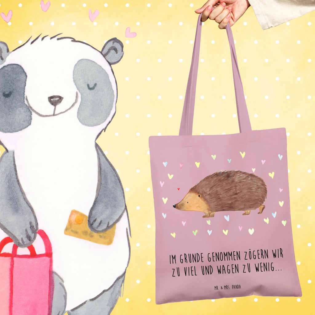 Tote bag Hedgehog hearts