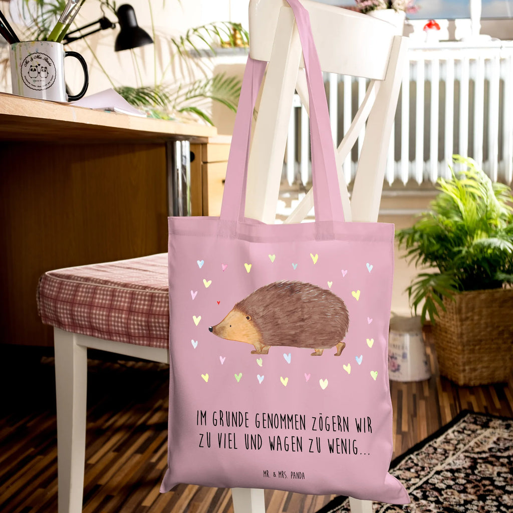 Tote bag Hedgehog hearts