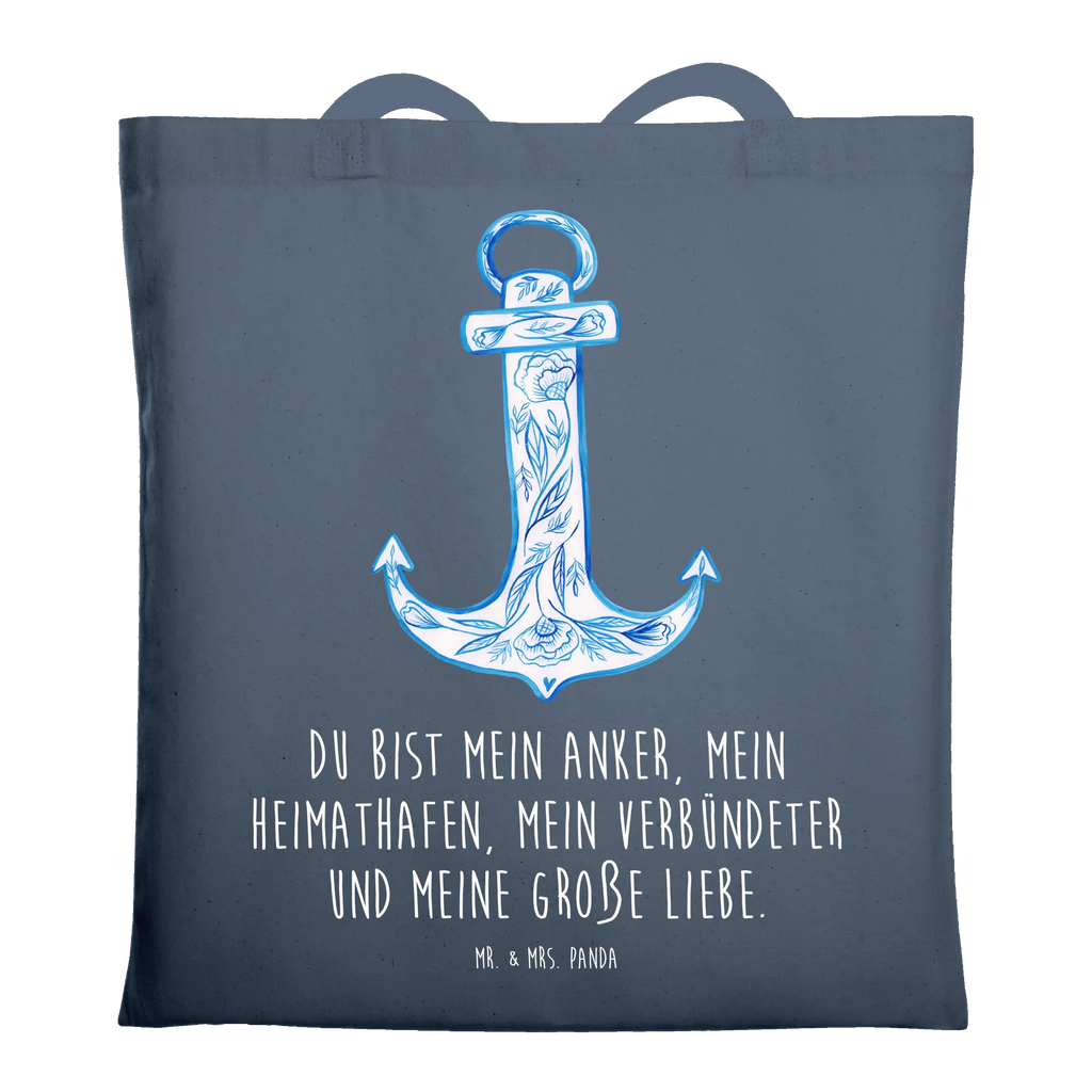 Tote bag anchor Blue cloth bag, Carrier bag, shopper, cotton bag, shoulder bag, shopping bag, jute bag, pouch, bag, small animals, cute, funny, cute animal motives, hand drawn, small world, funny sayings, good mood, happy, gifts, gift ideas, special gifts, animal lover, card