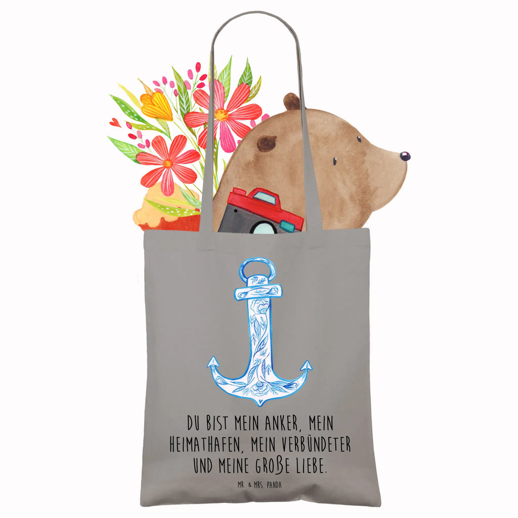 Tote bag anchor Blue cloth bag, Carrier bag, shopper, cotton bag, shoulder bag, shopping bag, jute bag, pouch, bag, small animals, cute, funny, cute animal motives, hand drawn, small world, funny sayings, good mood, happy, gifts, gift ideas, special gifts, animal lover, card
