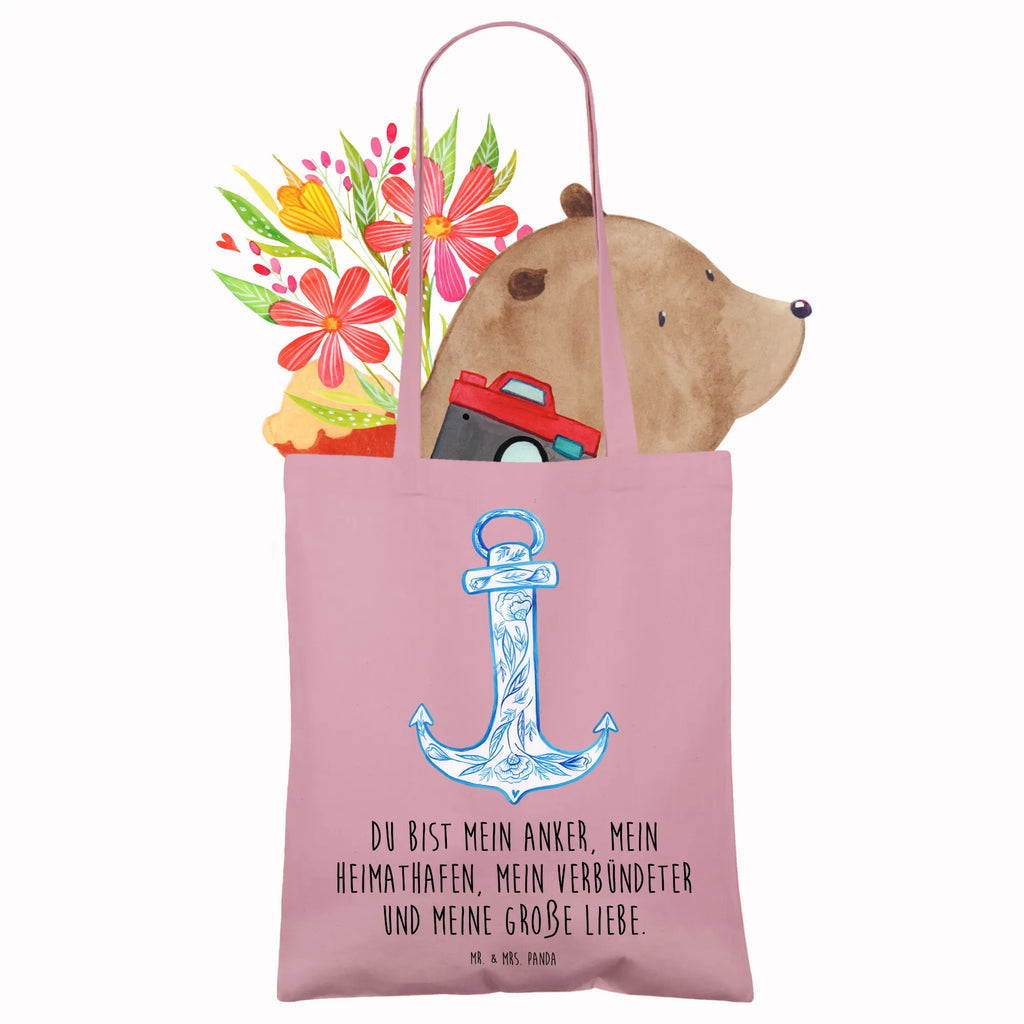 Tote bag anchor Blue cloth bag, Carrier bag, shopper, cotton bag, shoulder bag, shopping bag, jute bag, pouch, bag, small animals, cute, funny, cute animal motives, hand drawn, small world, funny sayings, good mood, happy, gifts, gift ideas, special gifts, animal lover, card