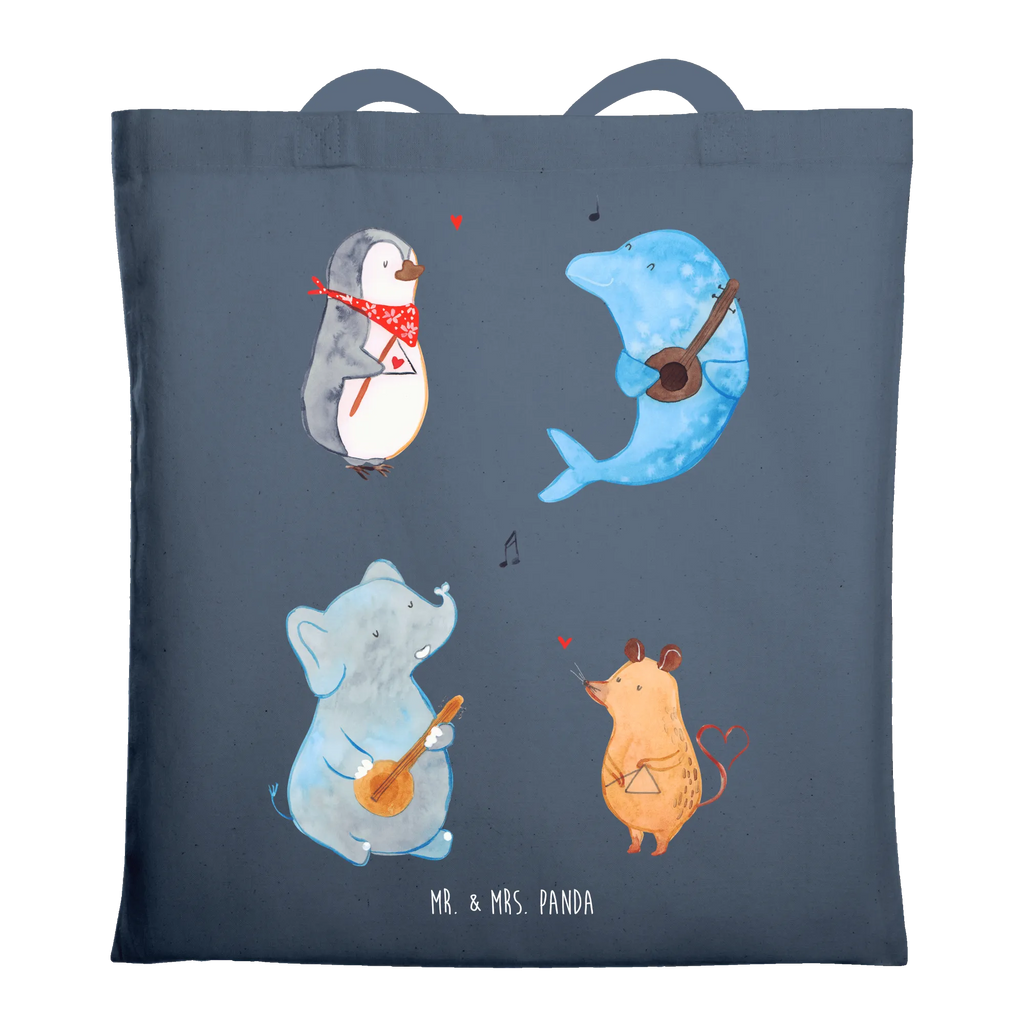 Torba Wielki zespół Beuteltasche, Stoffbeutel, Tasche, Jutebeutel, Tragetasche, Beutel, Badetasche, Strandtasche, Einkaufstüte, Umhängetasche, Laptoptasche, Jutetasche, Schultertasche, Einkaufstasche, Stofftasche, Shopper, Tiermotive, Gute Laune, lustige Sprüche, Tiere, Hund, Gitarre, Musikanten, Maus, Elefant, Triangel, Musik, Pinguin, Band, Delfin