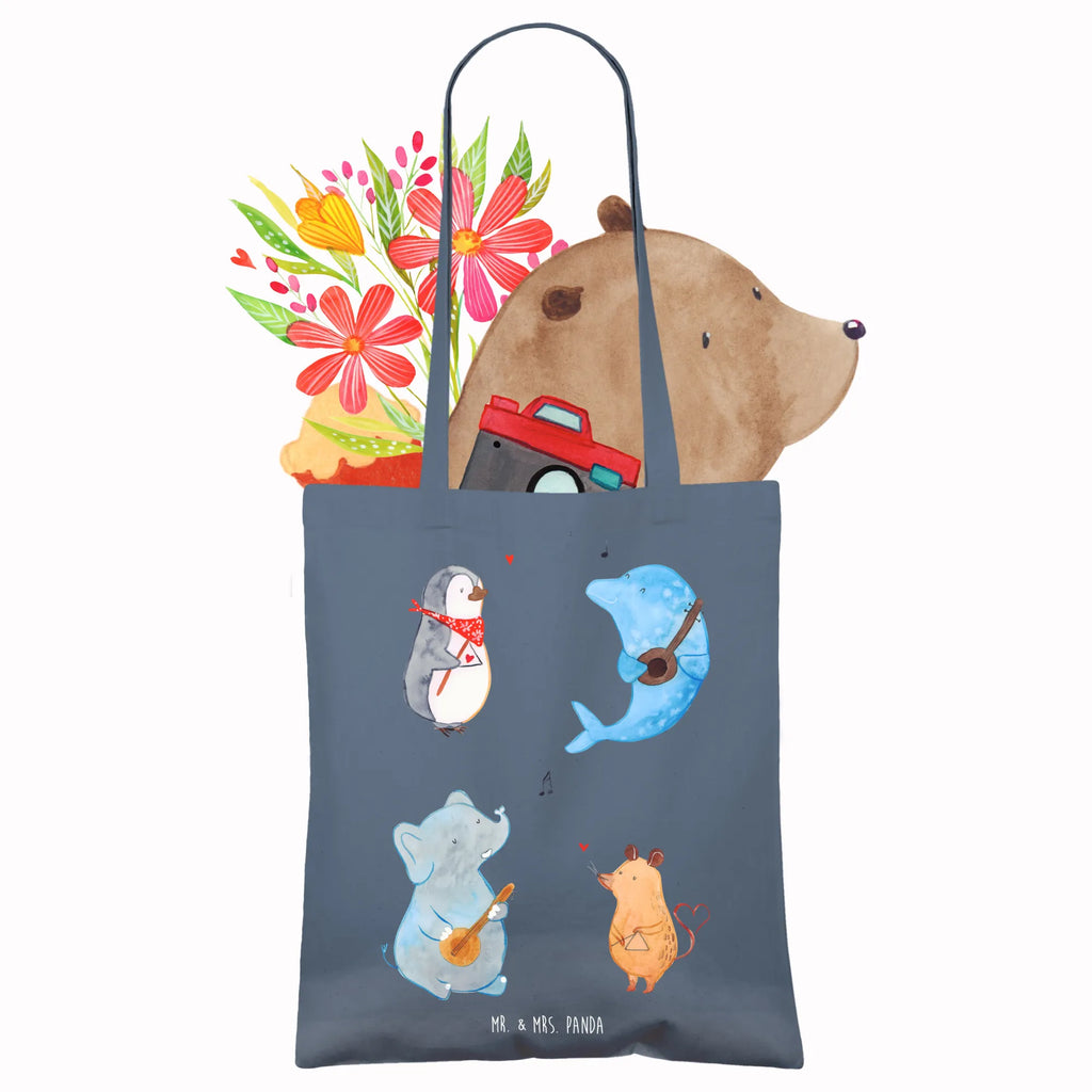 Torba Wielki zespół Beuteltasche, Stoffbeutel, Tasche, Jutebeutel, Tragetasche, Beutel, Badetasche, Strandtasche, Einkaufstüte, Umhängetasche, Laptoptasche, Jutetasche, Schultertasche, Einkaufstasche, Stofftasche, Shopper, Tiermotive, Gute Laune, lustige Sprüche, Tiere, Hund, Gitarre, Musikanten, Maus, Elefant, Triangel, Musik, Pinguin, Band, Delfin