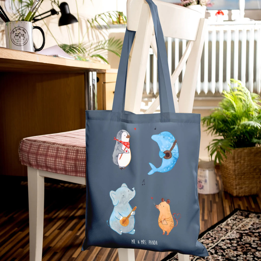 Torba Wielki zespół Beuteltasche, Stoffbeutel, Tasche, Jutebeutel, Tragetasche, Beutel, Badetasche, Strandtasche, Einkaufstüte, Umhängetasche, Laptoptasche, Jutetasche, Schultertasche, Einkaufstasche, Stofftasche, Shopper, Tiermotive, Gute Laune, lustige Sprüche, Tiere, Hund, Gitarre, Musikanten, Maus, Elefant, Triangel, Musik, Pinguin, Band, Delfin