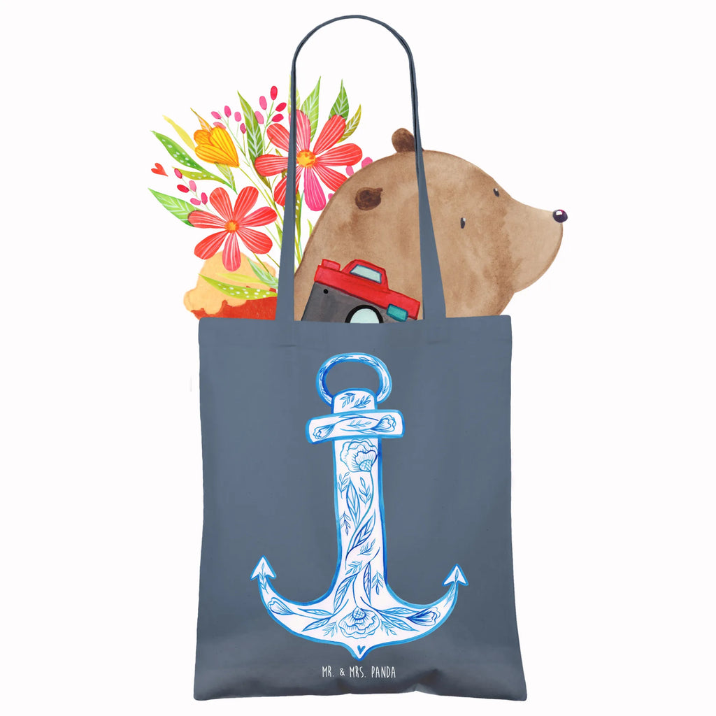 Tote bag anchor Blue cloth bag, Carrier bag, shopper, cotton bag, shoulder bag, shopping bag, jute bag, pouch, bag, small animals, cute, funny, cute animal motives, hand drawn, small world, funny sayings, good mood, happy, gifts, gift ideas, special gifts, animal lover, card