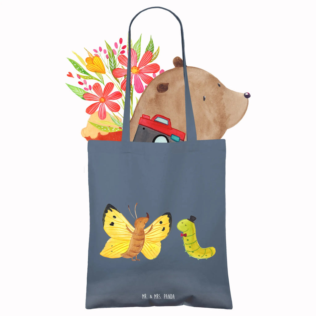 Tote bag Caterpillar butterfly jute bag, cotton bag, shopping bag, bag, shoulder bag, pouch, Carrier bag, cloth bag, shopper, small animals, cute, funny, cute animal motives, hand drawn, small world, funny sayings, good mood, happy, gifts, gift ideas, special gifts, animal lover, card, butterfly, growing up, cocoon, hat, lemon butterfly, beauty, development, Caterpillar