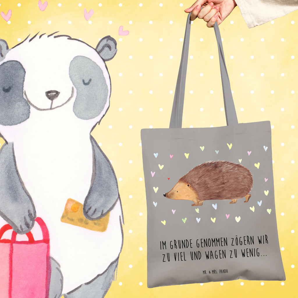 Tote bag Hedgehog hearts