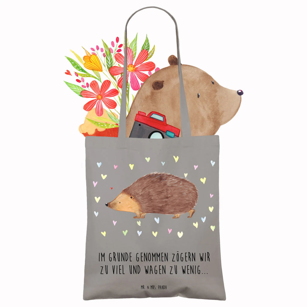 Tote bag Hedgehog hearts
