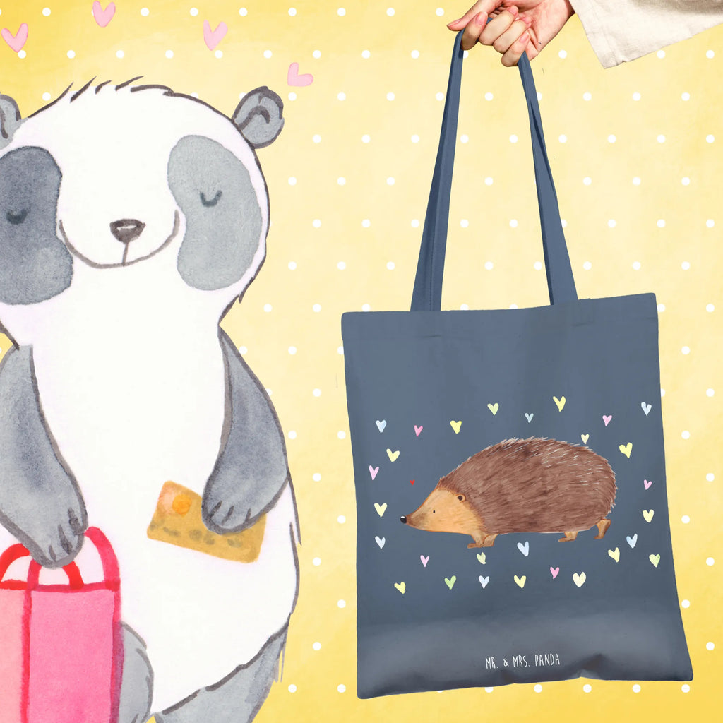 Tote bag Hedgehog hearts