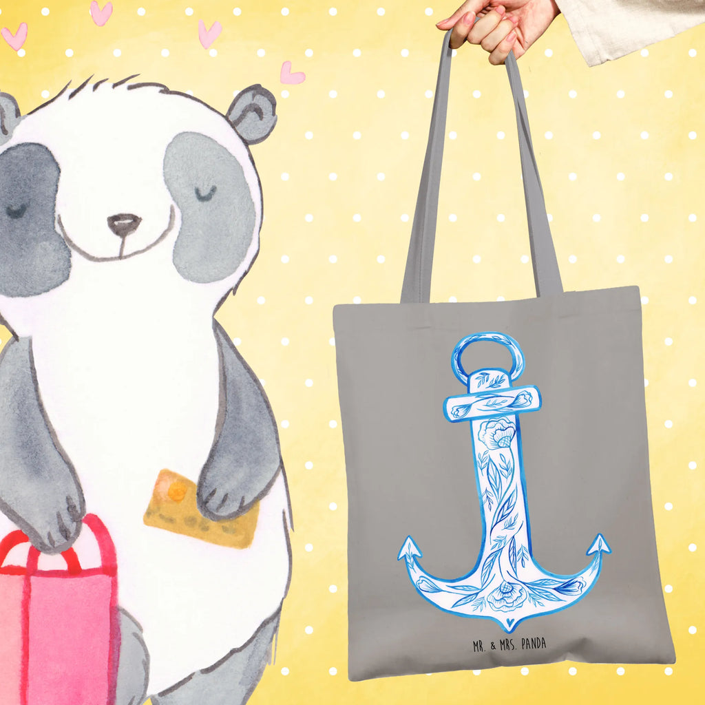 Tote bag anchor Blue cloth bag, Carrier bag, shopper, cotton bag, shoulder bag, shopping bag, jute bag, pouch, bag, small animals, cute, funny, cute animal motives, hand drawn, small world, funny sayings, good mood, happy, gifts, gift ideas, special gifts, animal lover, card