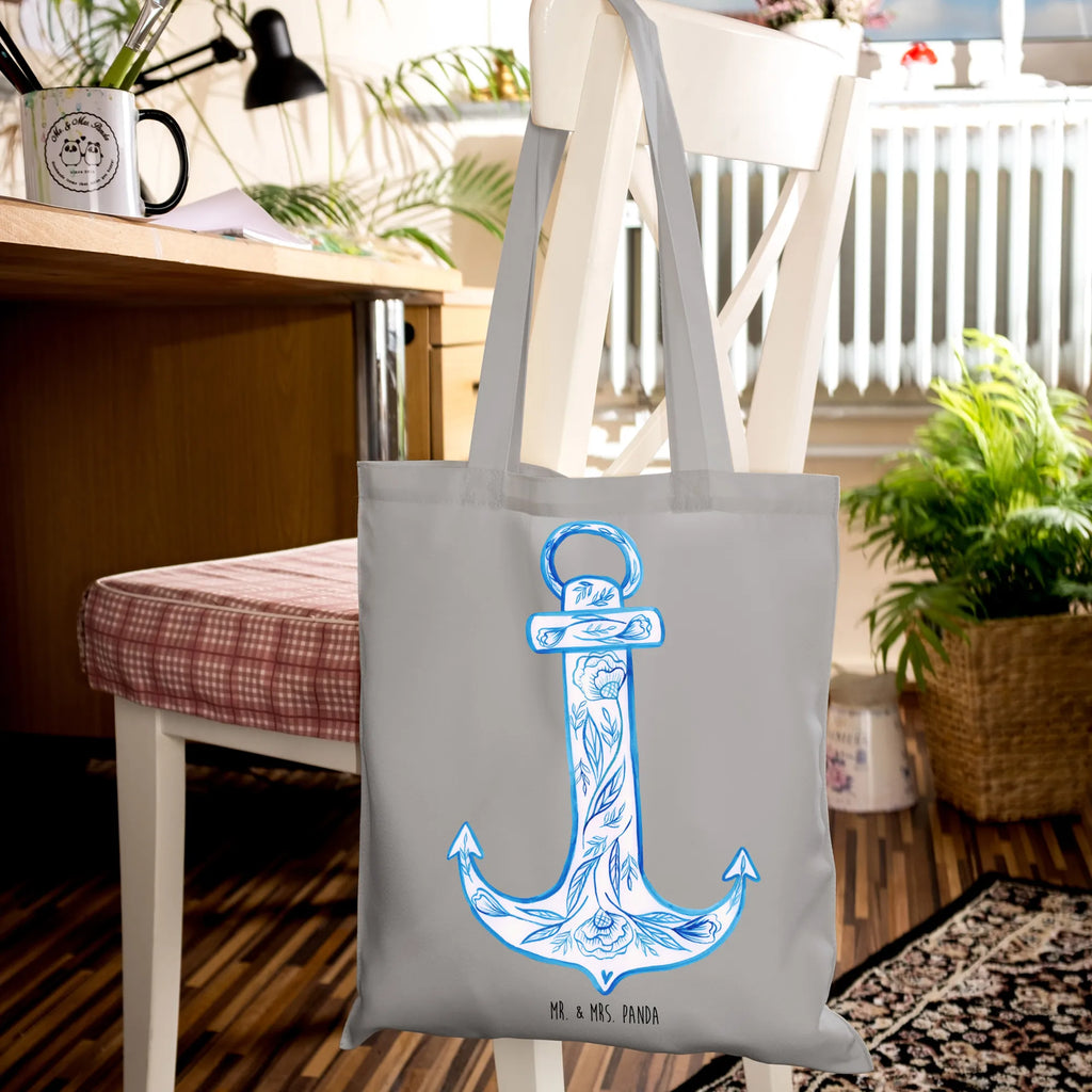 Tote bag anchor Blue cloth bag, Carrier bag, shopper, cotton bag, shoulder bag, shopping bag, jute bag, pouch, bag, small animals, cute, funny, cute animal motives, hand drawn, small world, funny sayings, good mood, happy, gifts, gift ideas, special gifts, animal lover, card