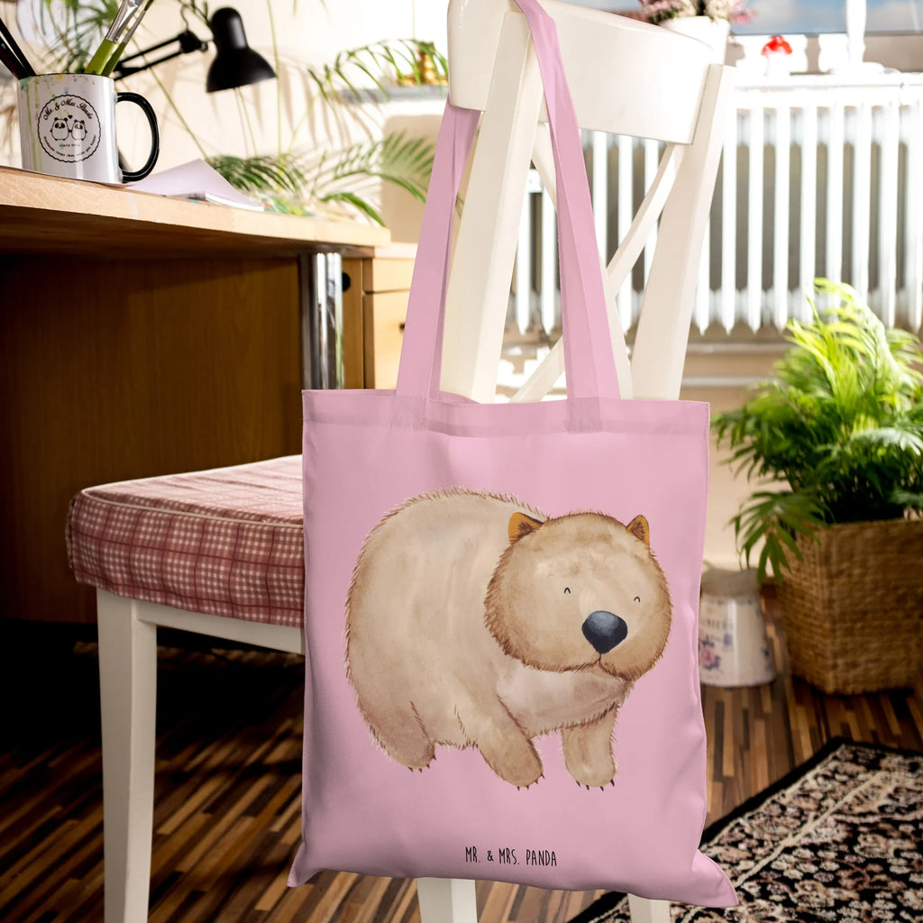 Tote bag Wombat cotton bag, jute bag, pouch, bag, Carrier bag, shopper, shoulder bag, cloth bag, shopping bag, small animals, cute, funny, cute animal motives, hand drawn, small world, funny sayings, good mood, happy, gifts, gift ideas, special gifts, animal lover, card, life is beautiful, Wombat, Australia, motivation, saying