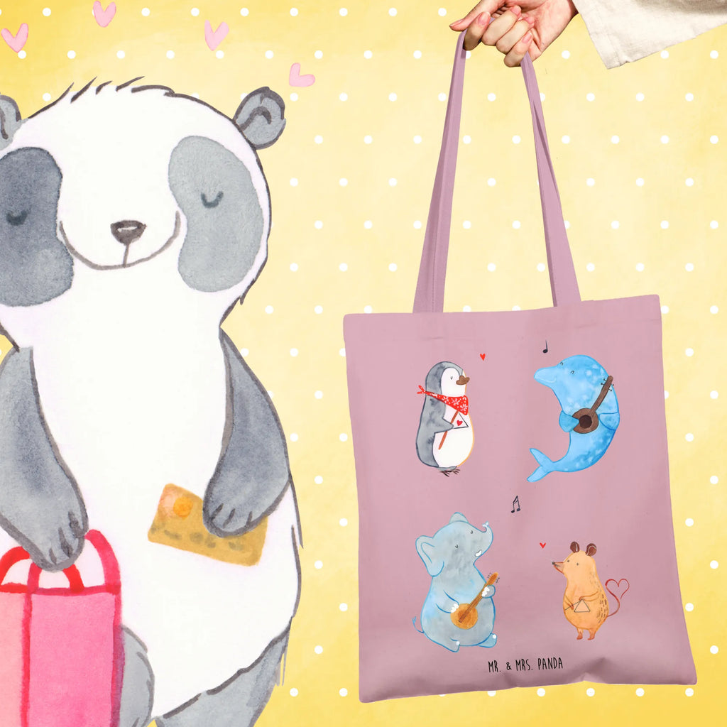 Torba Wielki zespół Beuteltasche, Stoffbeutel, Tasche, Jutebeutel, Tragetasche, Beutel, Badetasche, Strandtasche, Einkaufstüte, Umhängetasche, Laptoptasche, Jutetasche, Schultertasche, Einkaufstasche, Stofftasche, Shopper, Tiermotive, Gute Laune, lustige Sprüche, Tiere, Hund, Gitarre, Musikanten, Maus, Elefant, Triangel, Musik, Pinguin, Band, Delfin