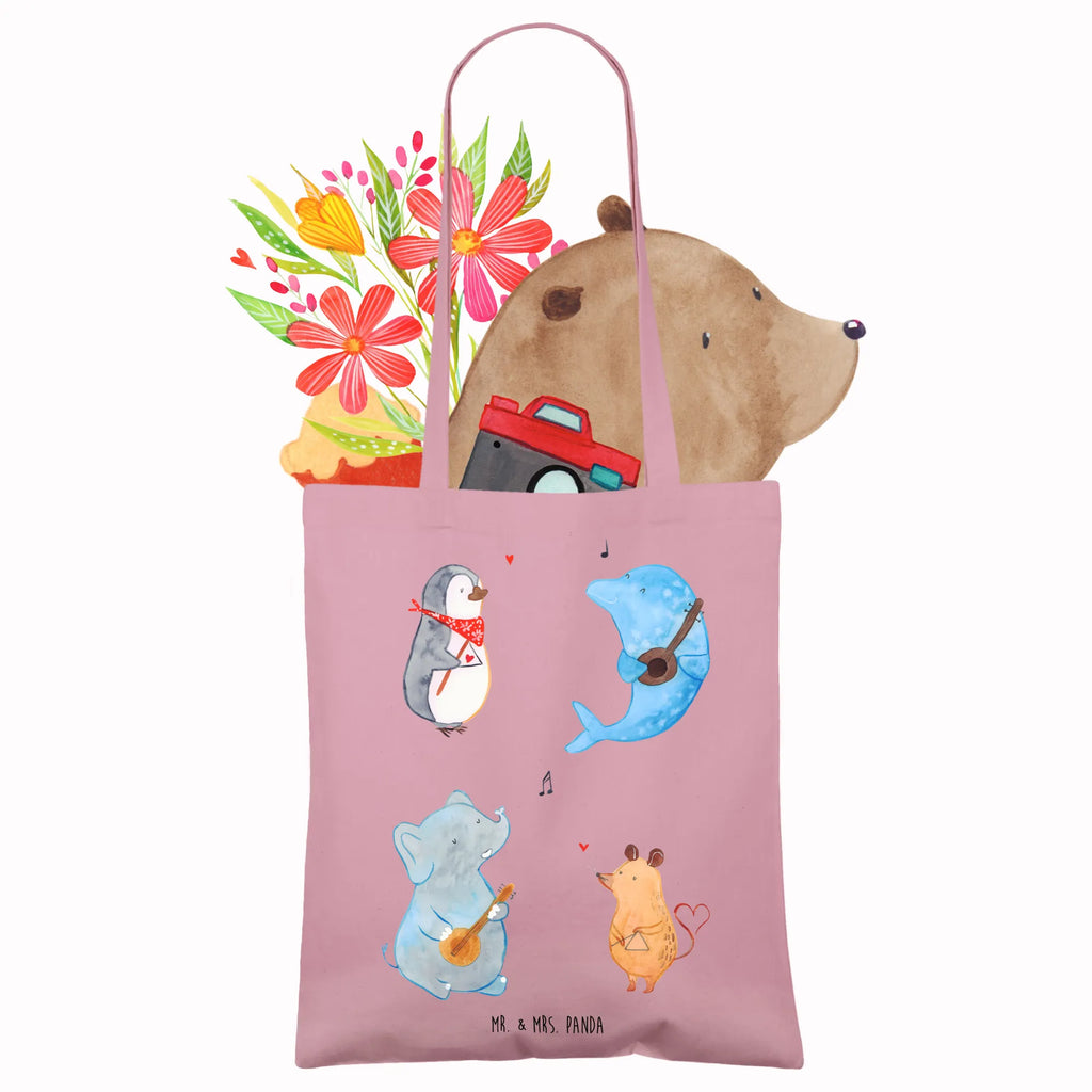 Torba Wielki zespół Beuteltasche, Stoffbeutel, Tasche, Jutebeutel, Tragetasche, Beutel, Badetasche, Strandtasche, Einkaufstüte, Umhängetasche, Laptoptasche, Jutetasche, Schultertasche, Einkaufstasche, Stofftasche, Shopper, Tiermotive, Gute Laune, lustige Sprüche, Tiere, Hund, Gitarre, Musikanten, Maus, Elefant, Triangel, Musik, Pinguin, Band, Delfin