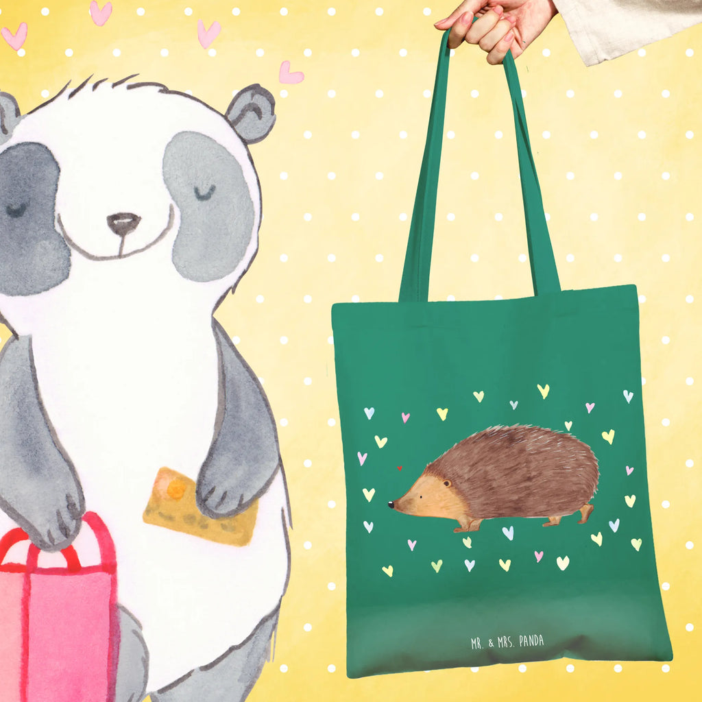 Tote bag Hedgehog hearts