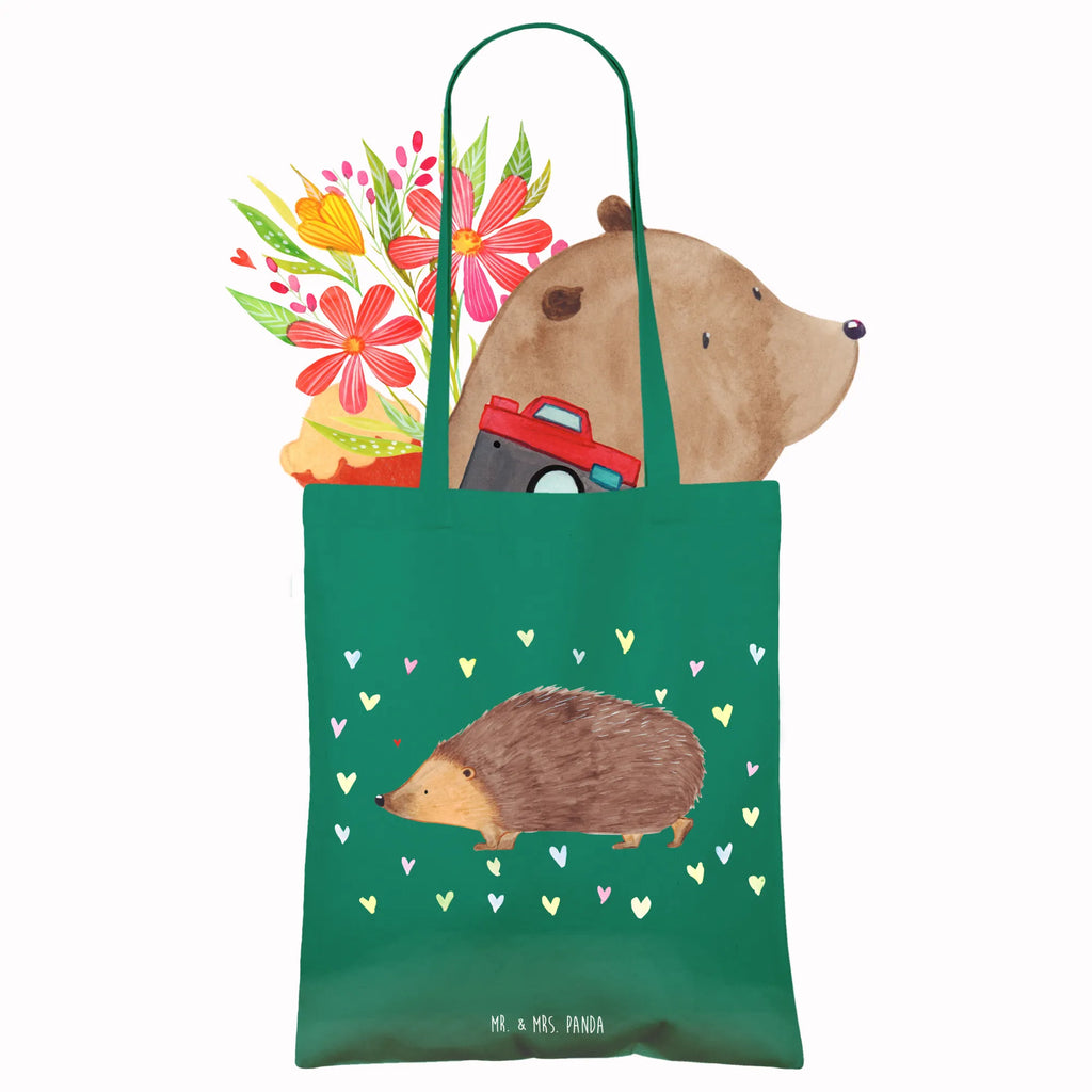 Tote bag Hedgehog hearts