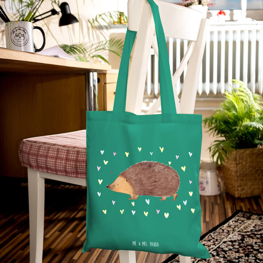 Tote bag Hedgehog hearts