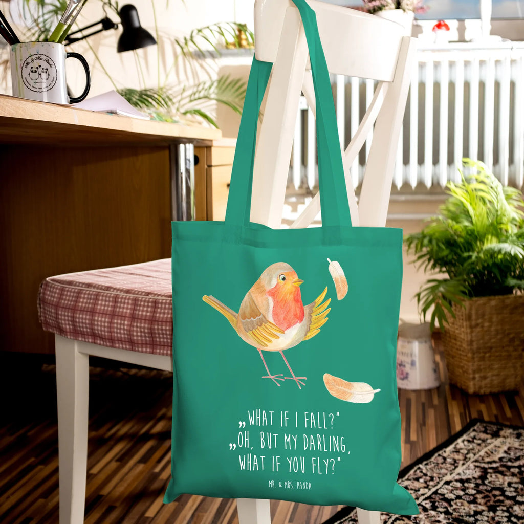 Tote bag robin feathers