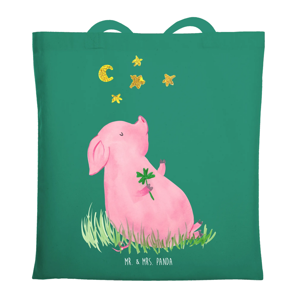 Tote bag Pig Luck cloth bag, bag, shopper, shopping bag, jute bag, pouch, Carrier bag, shoulder bag, cotton bag, small animals, cute, funny, cute animal motives, hand drawn, small world, funny sayings, good mood, happy, gifts, gift ideas, special gifts, animal lover, card, motivation, goals, lucky charm, asterisks, piglet, pig, stars, Lucky bastard. Luck, dreams