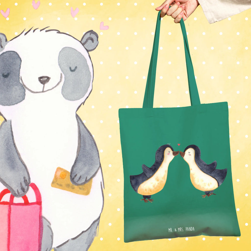 Torba Pingwiny Pocałunek Schultertasche, Jutebeutel, Einkaufstasche, Tragetasche, Stoffbeutel, Beutel, Tasche, Stofftasche, Strandtasche, Jutetasche, Umhängetasche, Badetasche, Shopper, Einkaufstüte, Laptoptasche, Beuteltasche, Liebe, Partner, Freund, Freundin, Ehemann, Ehefrau, Heiraten, Verlobung, Heiratsantrag, Liebesgeschenk, Jahrestag, Hocheitstag, Geschenk für Frauen, Geschenk für Freundin, Geschenk für Partner, Liebesbeweis, Mitbringsel, Hochzeitstag, für Männer, für Ehemann, Valentinstag