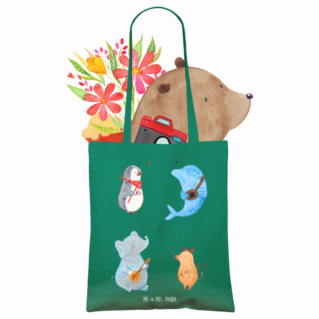 Torba Wielki zespół Beuteltasche, Stoffbeutel, Tasche, Jutebeutel, Tragetasche, Beutel, Badetasche, Strandtasche, Einkaufstüte, Umhängetasche, Laptoptasche, Jutetasche, Schultertasche, Einkaufstasche, Stofftasche, Shopper, Tiermotive, Gute Laune, lustige Sprüche, Tiere, Hund, Gitarre, Musikanten, Maus, Elefant, Triangel, Musik, Pinguin, Band, Delfin