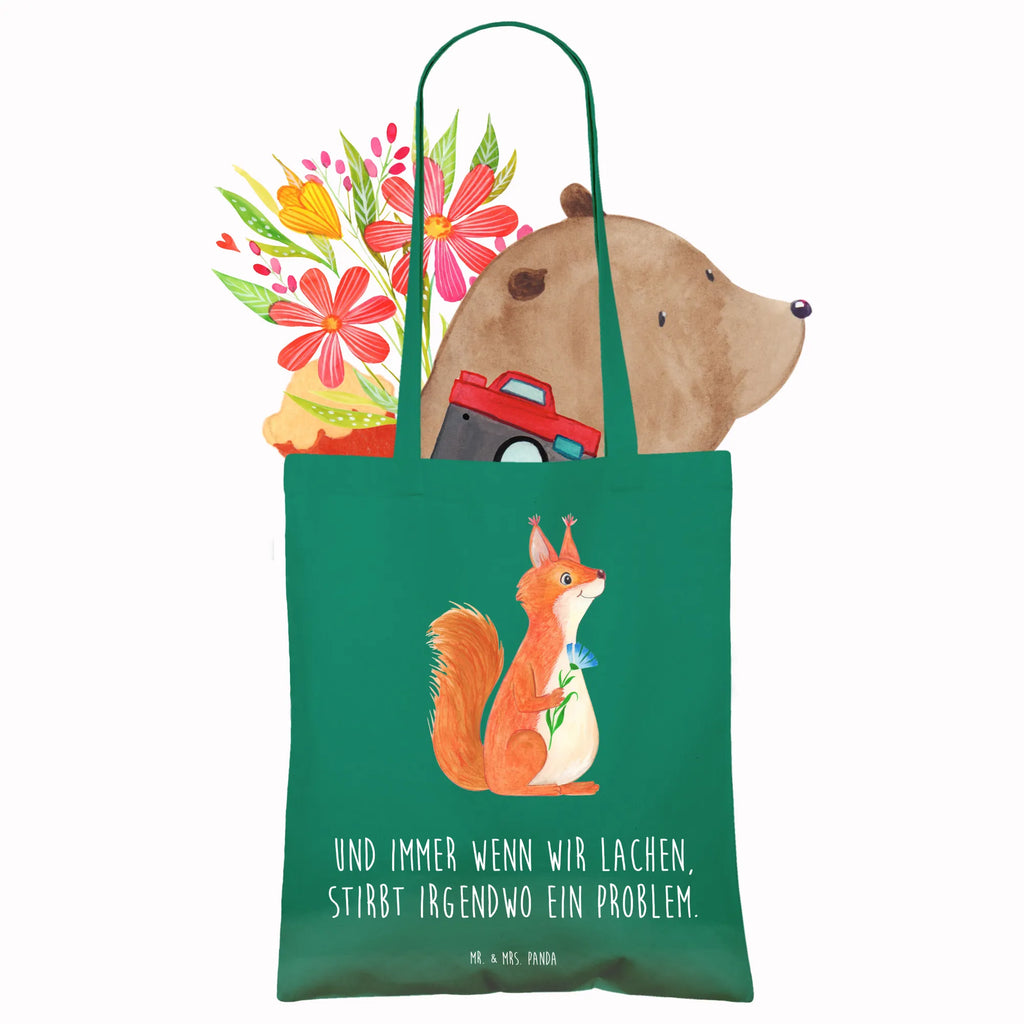 Tote bag Squirrel flower pouch, cotton bag, Carrier bag, cloth bag, shopper, bag, shoulder bag, jute bag, shopping bag, small animals, cute, funny, cute animal motives, hand drawn, small world, funny sayings, good mood, happy, gifts, gift ideas, special gifts, animal lover, card, positive saying, fun, Squirrel, laughter, saying decoration, squirrel, motivation pictures, happy saying, motivation sayings