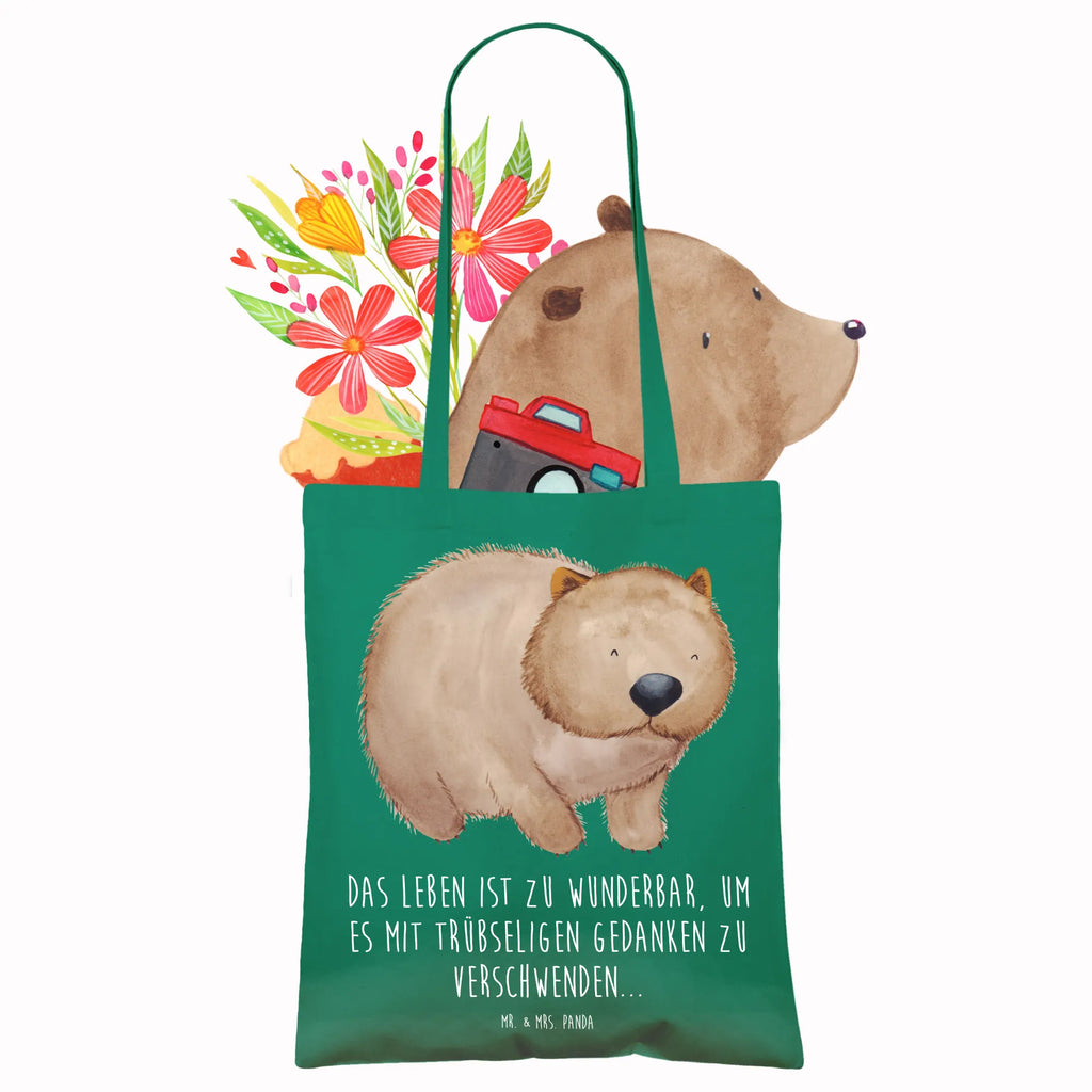 Tote bag Wombat cotton bag, jute bag, pouch, bag, Carrier bag, shopper, shoulder bag, cloth bag, shopping bag, small animals, cute, funny, cute animal motives, hand drawn, small world, funny sayings, good mood, happy, gifts, gift ideas, special gifts, animal lover, card, life is beautiful, Wombat, Australia, motivation, saying