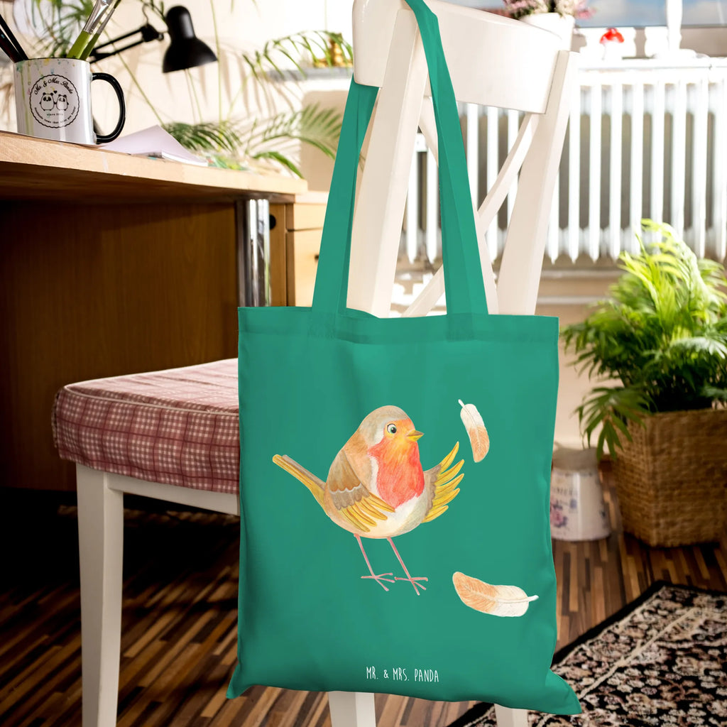 Tote bag robin feathers